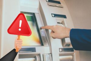 Bancomat sportello cartello attenzione