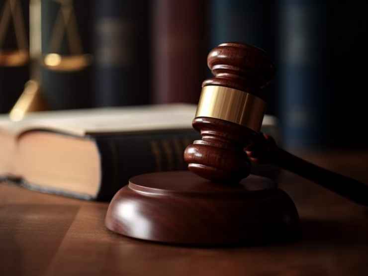 Il martelletto di un giudice per una sentenza in Tribunale